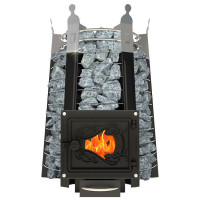 Банная печь Екатерина СТОУН стронг со стеклом (Добросталь)