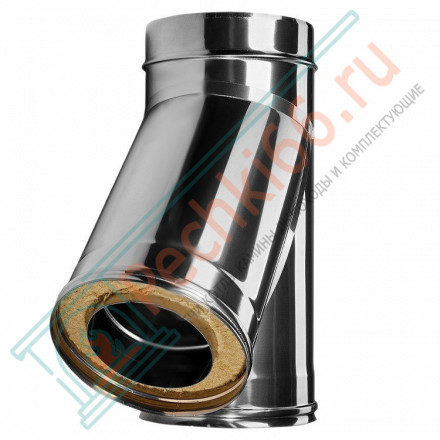 Тройник 45° с изол (НЕРЖ-321/0,5-НЕРЖ-439/0,5) d-180/260 (Дымок-Lux)