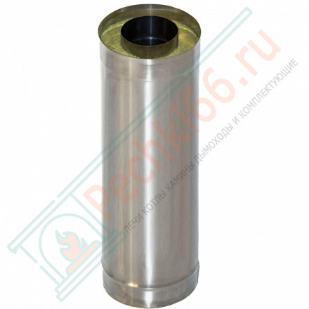 Сэндвич труба для дымохода L=1.0 м (НЕРЖ-439/1,0-ОЦИНК/0,5) d-115/200 (УМК)