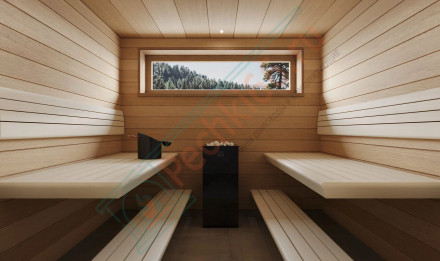 Электрическая банная печь Sangens W12G Glass