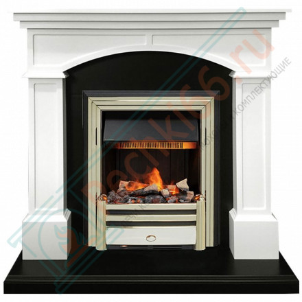 Каминокомплект Langford - Белый с черным с электрическим очагом Cavendish