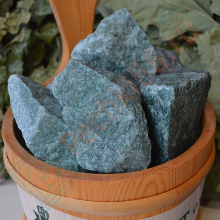 Камень для бани Жадеит колотый мелкий, м/р Хакасия (коробка), 10 кг (Хакасинтерсервис)