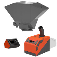 Пеллетная горелка 42 Комфорт (горелка+пу+механизм+котельный бункер 2.0) (Теплодар)