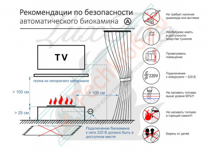 Биокамин автоматический 800 RC INOX (Good Fire)