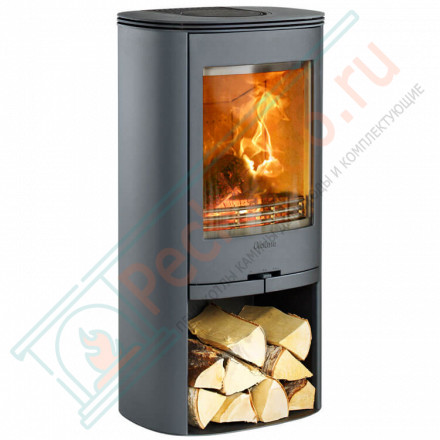 Печь-камин 810:4 Style, верх черное стекло, сталь, цвет черный (Contura)