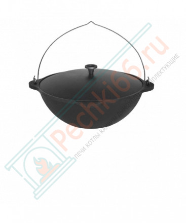 Чугунный казан с ручкой для подвеса 12л. (Везувий)