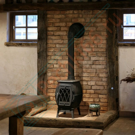 Чугунная печь Бахта, серый (ProMetall)