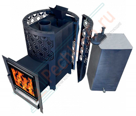 Печь для бани Камин Народная под бак (Березка) до 16 м3