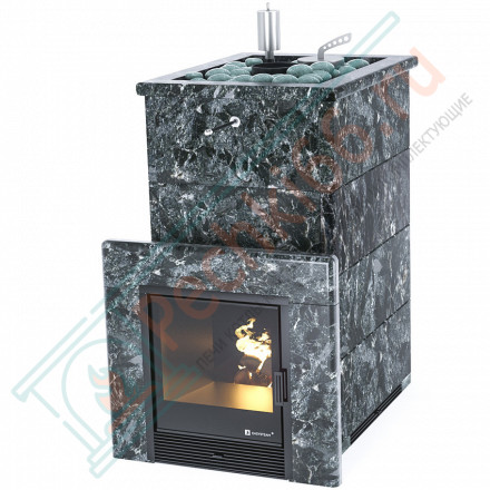 Печь для бани Геленджик в пироксените с открытым верхом (ИзиСтим)