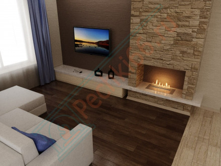 Биокамин автоматический 1400 RC INOX (Good Fire)