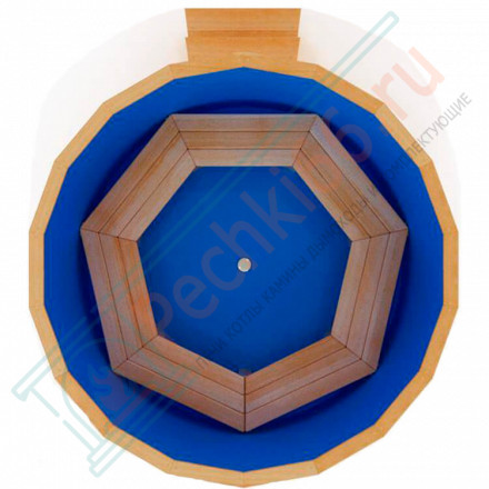 Купель кедровая Премиум круглая с пластиковой вставкой 150х150х120 (НКЗ)