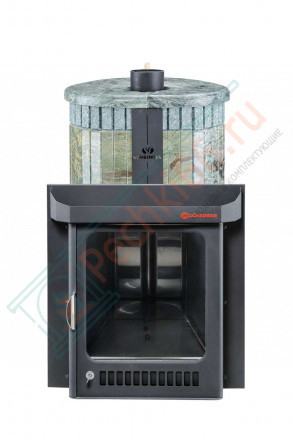 Дровяная банная печь Ферингер Малютка ПФ "Жадеит перенесённый рисунок + жадеит бучардированный" до 18 м³