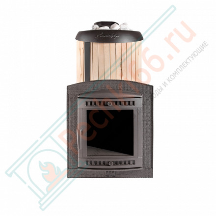 Печь для бани Атмосфера XL+, усиленная каменка, ламели "Окаменевшее дерево" (ProMetall)