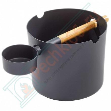 Бадья и черпак Sauna, черный (Kolo)