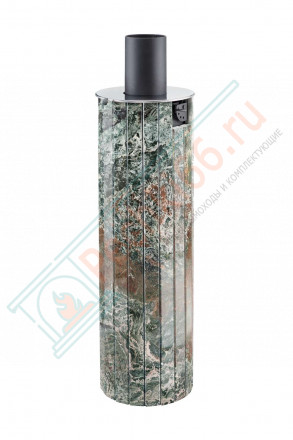 Дымоход - конвектор Жадеит перенесённый рисунок, d-115, L=1000 мм (Feringer)