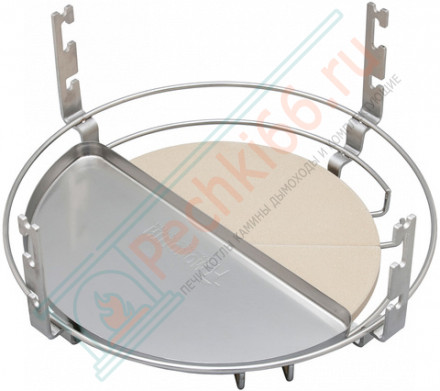 Гриль из керамики с ножками и столиками Le Chef Black (Monolith)