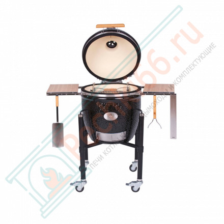 Гриль из керамики с ножками и столиками Le Chef Black (Monolith)