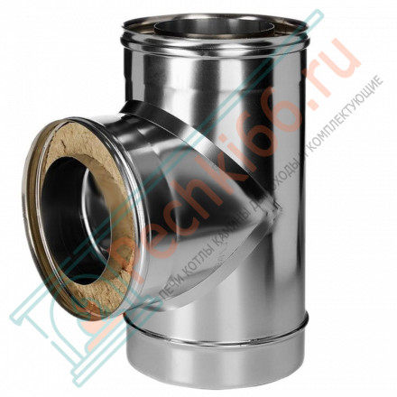 Тройник 90° с изол (НЕРЖ-321/0,5-НЕРЖ-439/0,5) d-120/200 (Дымок-Lux)