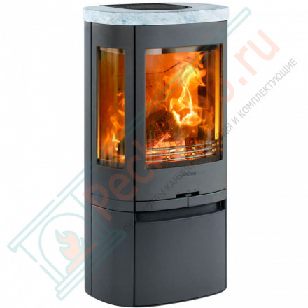 Печь-камин 850:3 Style, верх талькомагнезит, цвет черный (Contura)