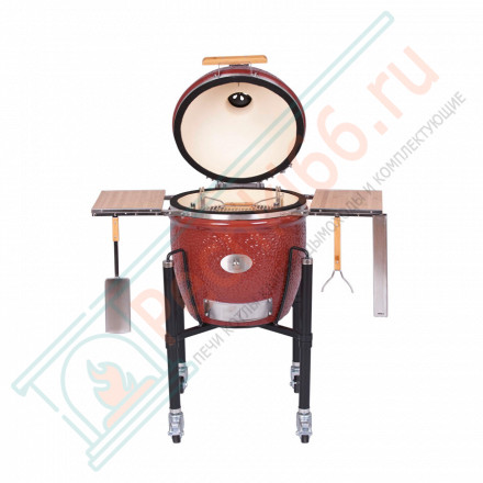 Гриль из керамики с ножками и столиками Le Chef Red (Monolith)