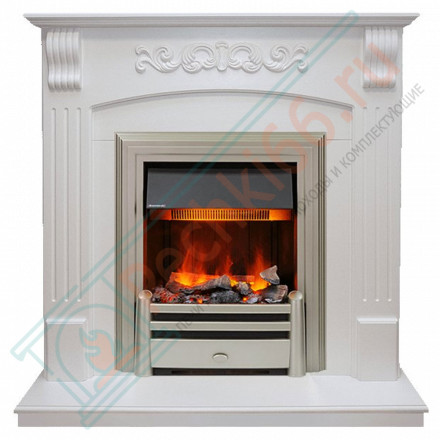 Электрический каминокомплект Sorrento - Белый дуб с очагом Chesford