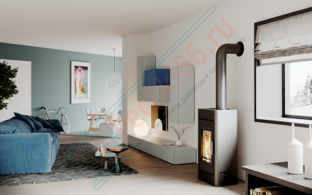 Печь-камин Solum, коричневая сталь (Defro-Home) 9кВт