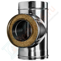 Тройник 90° с изол (НЕРЖ-321/0,5-НЕРЖ-439/0,5) d-300/380 (Дымок-Lux)