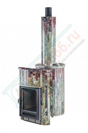 Дровяная банная печь Макси ПФ "Жадеит + Россо Леванте"(Ферингер)