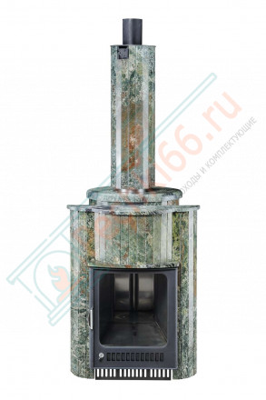 Дровяная банная печь Макси ПФ "Жадеит перенесённый рисунок" (Ферингер)
