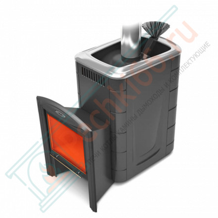 Печь для бани Гейзер Супер Inox Витра ЗК антрацит (T.M.F) до 18 м3