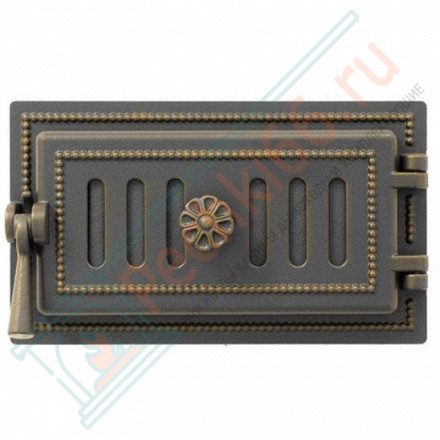 Дверца поддувальная чугунная 236, бронза (Везувий)