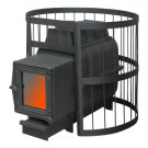 Чугунная печь для бани ПароВар 22 сетка-прут К201 (FireWay) до 24 м3