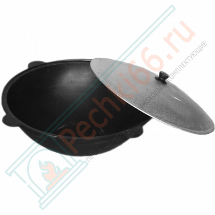 Узбекский чугунный казан круглое дно 8 л. (Наманган DAVR METALL)