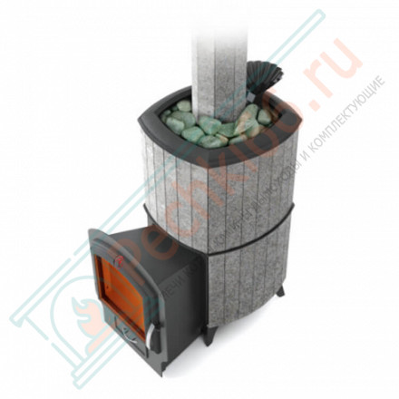 Печь для бани Альфа Гардарика Inox ЧДБСЭ ЗК серый гранит (T.M.F) до 24 м3