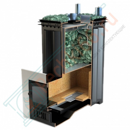 Печь для бани Домна-45К в пироксените (ИзиСтим)