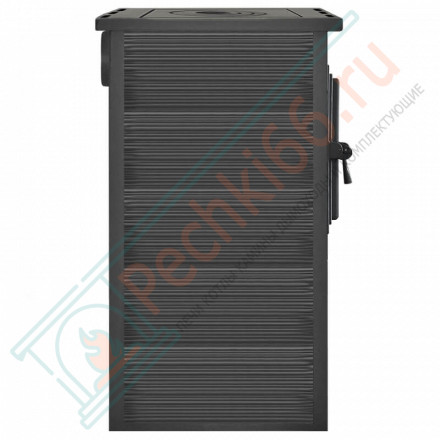 Печь-камин Панорама Антрацит с плитой и Т/О (Этна)