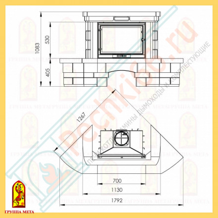 Облицовка Альт 700, бежевый (Мета)