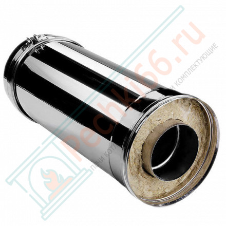 Сэндвич труба V50R с изол L=500 (AISI-321/0,8-ОЦИНК-RAL/0,5) d-300/400 (Вулкан-Cerablanket)