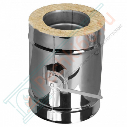 Задвижка повортная с механизмом фиксации V50R с изол (AISI-321/0,8-AISI-304/0,5) d-115/215 (Вулкан-Cerablanket)