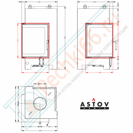 Каминная топка П2С 440 (Астов)
