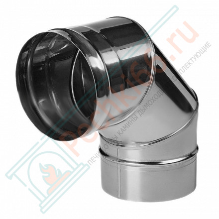 Отвод 90° без изол (НЕРЖ-321/0,8) d-115 (Дымок-Lux)