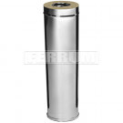 Сэндвич труба для дымохода L=1м (НЕРЖ-430/0,8-ОЦИНК/0,5) d-120/200 (Ferrum HF-Z)