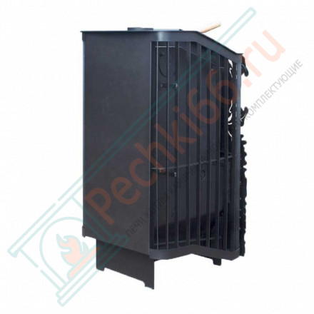 Печь банная Терма Каменка мини укороченная топка, панорама (Варвара)