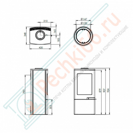 Печь-камин UNO 4 (Nordpeis)