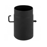 Труба L=250 с шибером, черная d-180 (Darco) Труба L=250 с шибером, черная d-180 (Darco)