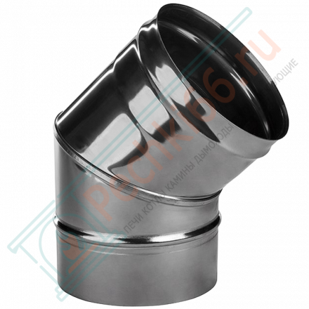 Отвод 45° без изол (НЕРЖ-321/0,5) d-115 (Дымок-Lux)