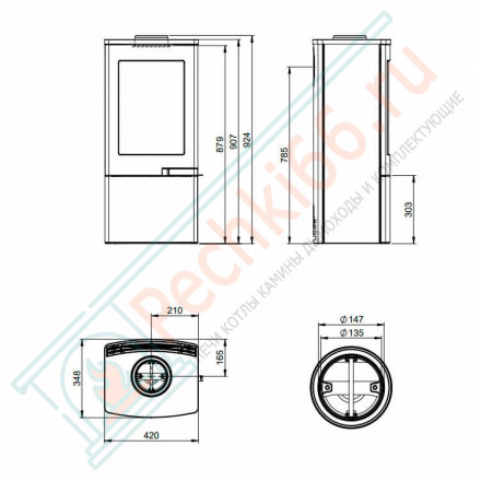 Печь-камин UNO 5 (Nordpeis)