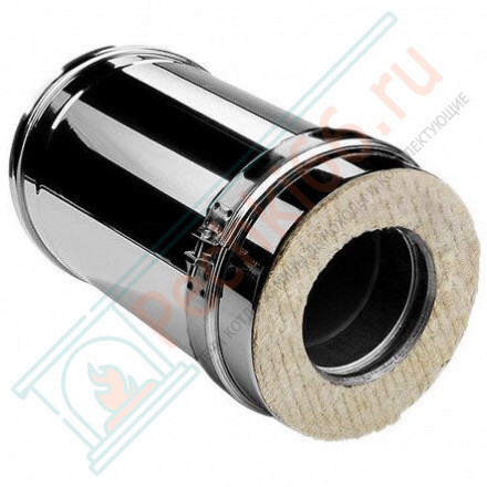 Сэндвич труба V50R с изол L=250 (AISI-321/0,5-ОЦИНК-RAL/0,5) d-130/230 (Вулкан)