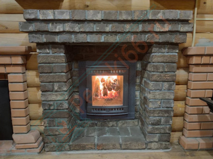 Печь банная "Атмосфера М" короткий топливный тоннель сетка (ProMetall)