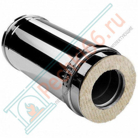 Сэндвич труба V50R с изол L=500 (AISI-321/0,8-ОЦИНК-RAL/0,5) d-200/300 (Вулкан)